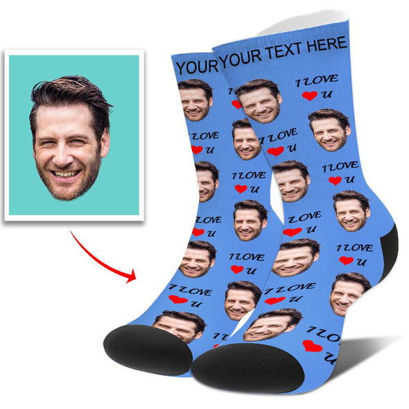 Custom Photo Socks Personalized Funny Face Socks With Photo Unisex