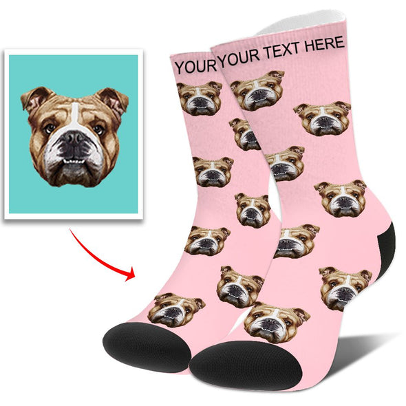 Custom  Photo Funny Dog Cat Socks Unisex