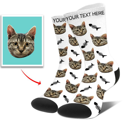 Personalized  Photo Funny Dog Cat Socks