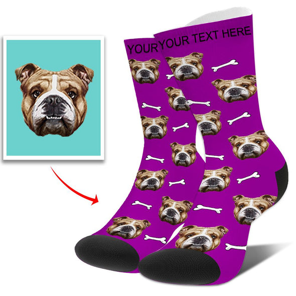 Photo Socks Personalized Funny Socks With Photo,Custom Face Socks,Put Dog, Cat, Other Pets Face Photo into Socks