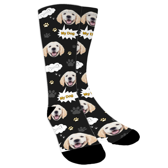 Custom Photo Pet's Face "My Dog" Printed Socks - amlion