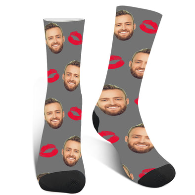 Custom Photo Colorful Lips Socks - amlion
