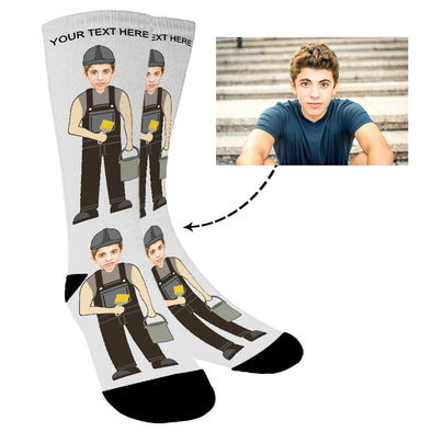 Custom Worker Photo  Socks for Men Women Unisex - amlion