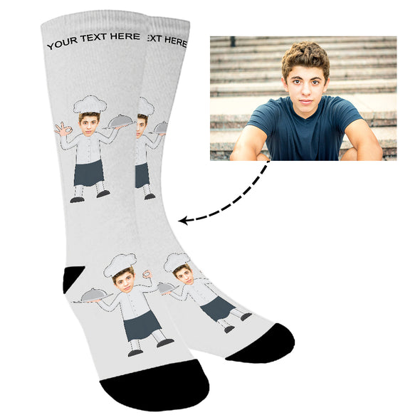 Custom Cook Photo  Socks for Men Women Unisex - amlion