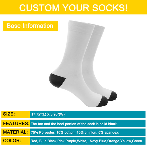 Custom Photo And Name Face Socks - amlion