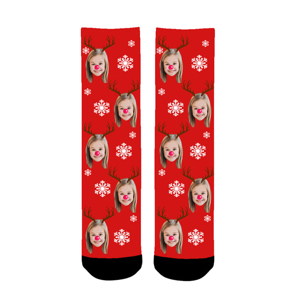 Personalized  Christmas Photo Face Socks - amlion