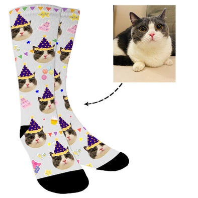 Custom Photo Birthday Socks for Men Women Unisex - amlion