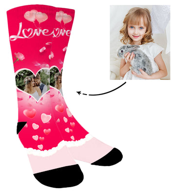 Custom Photo Love Socks for Men Women Unisex - amlion