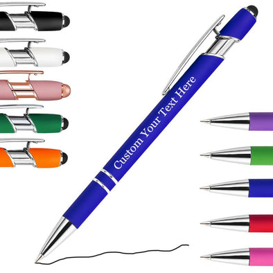 Personalized Pens with Stylus,Custom Engraving Ballpoint Pens for Your Back to School Supplies,Black Ink