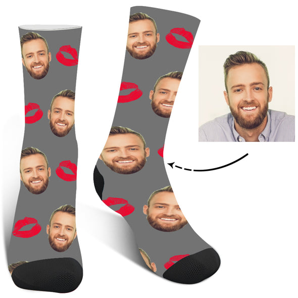Custom Photo Colorful Lips Socks - amlion