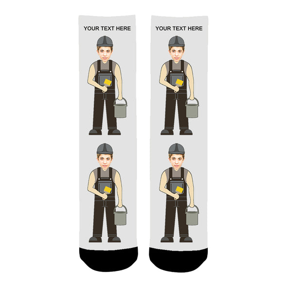 Custom Worker Photo  Socks for Men Women Unisex - amlion