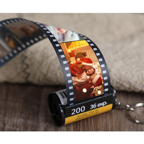 Photo Camera Roll Keychain, Customized Keychain with Photos, Personalized Picture Keychain for Valentine's Day,Mothers Day