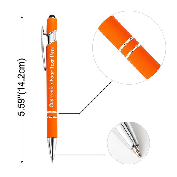 Personalized Pens Bulk with Stylus Tip, Custom Engraving Ballpoint Pens Back to School Supplies