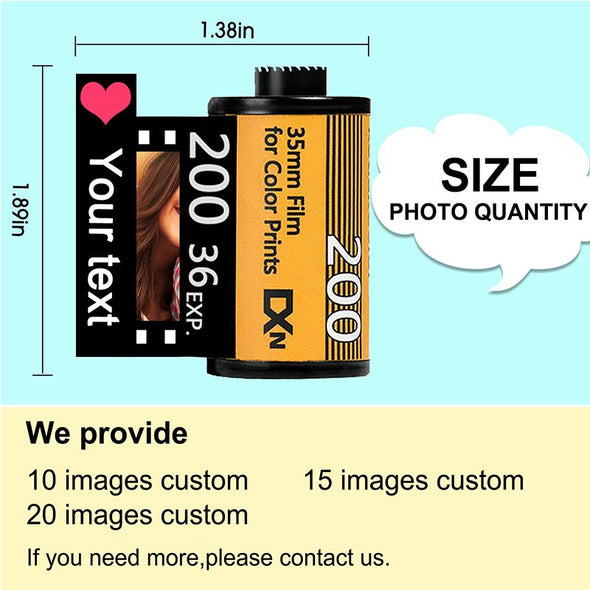 Personalized Custom Photo Picture Camera Film Roll Keychains with Photo Reel Album, Personalized Gifts with MultiPhoto-10 Photo