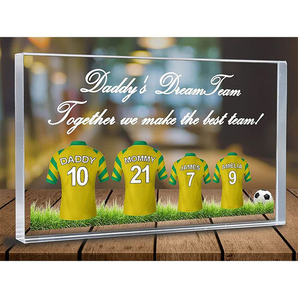 Fathers Day Gifts Personalized Soccer Plaque, Custom Soccer Jersey Plaque with Name and Number for Men Dad Husband-Style13