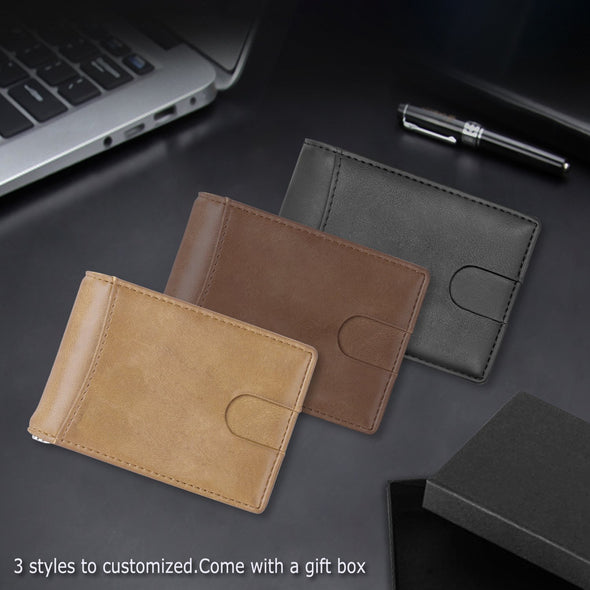 Minimalist Wallet, Slim Bifold Wallet, RFID Blocking Wallets for Men ( Brown)