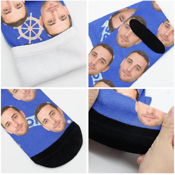 Custom Personalized Family Photo Crew Socks for Men Women Unisex Medium - amlion