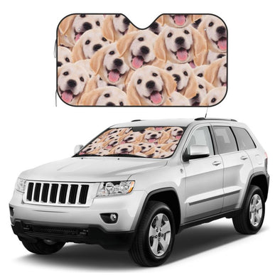 Custom Car Sun Viso with Pet Face, Personalized Sun Shade for Car Windshield