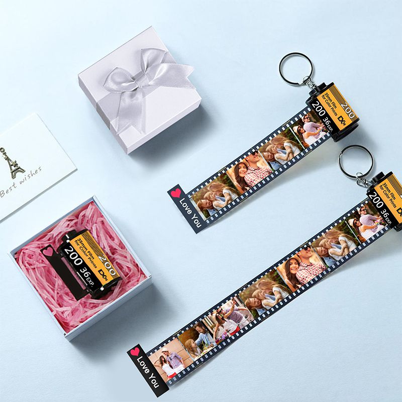 Photo Camera Roll Keychain, Customized Keychain with Photos, Personali ...
