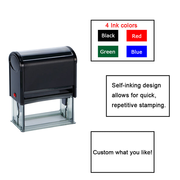 Custom Rubber Stamps Self Inking Stamps Personalized - Return Address Wedding Stamps -15/16" x 2-3/8" - amlion
