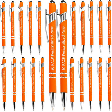 Personalized Pens Bulk with Stylus Tip,Custom Engraving Ballpoint Pens,Black Ink