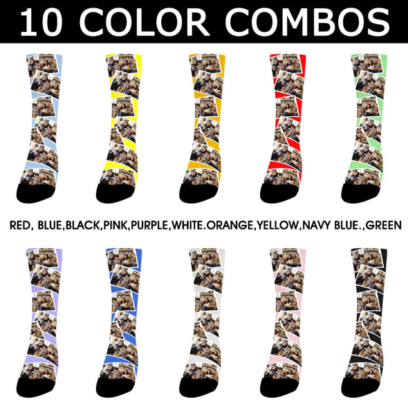 Custom Face Photo Colorful Socks - amlion