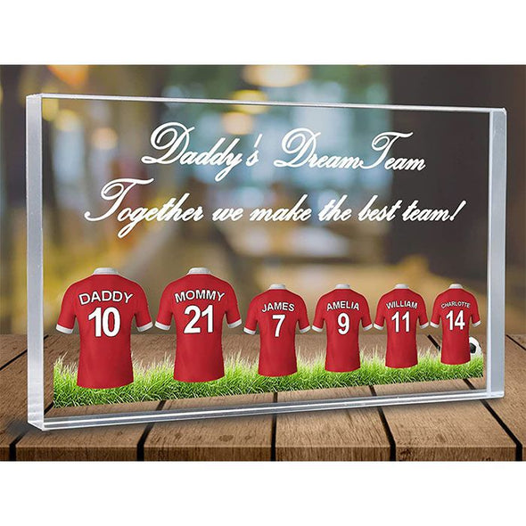 Fathers Day Gifts Personalized Soccer Plaque, Custom Soccer Jersey Plaque with Name and Number for Men Dad Husband-Style17