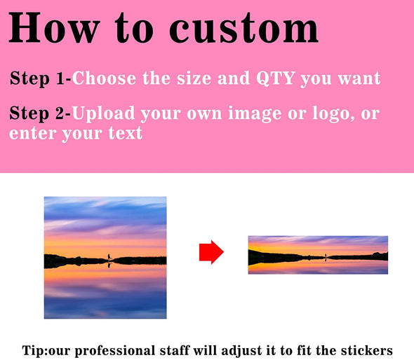250PCS Custom Personalized Stickers Labels Logo Text Image Tag for Business
