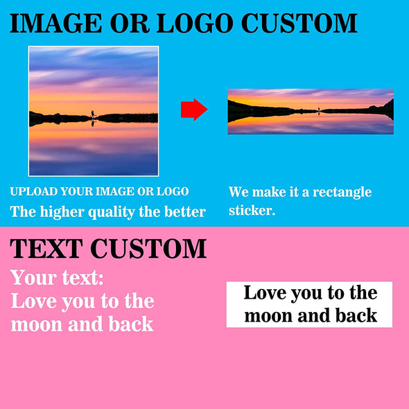 500PCS Custom Personalized Stickers Labels Logo Text Image Tag for Business