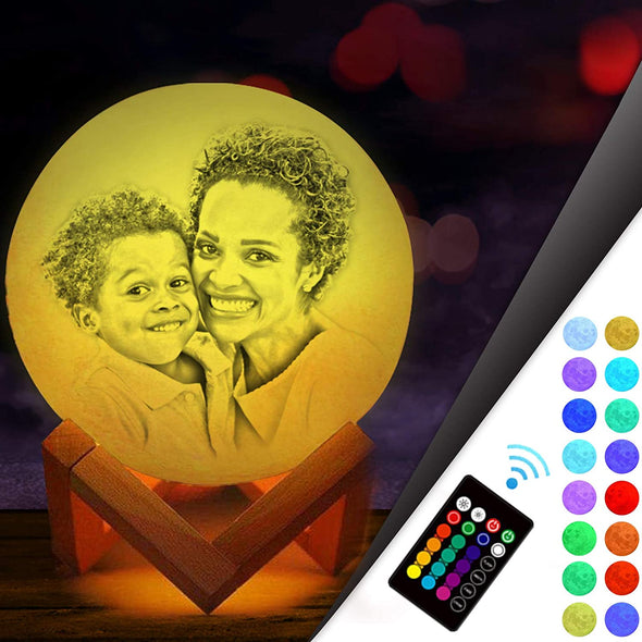Custom 3D Moon Lamps With Picture Print for Daughter Wife MOM Mother's Day Gifts - amlion