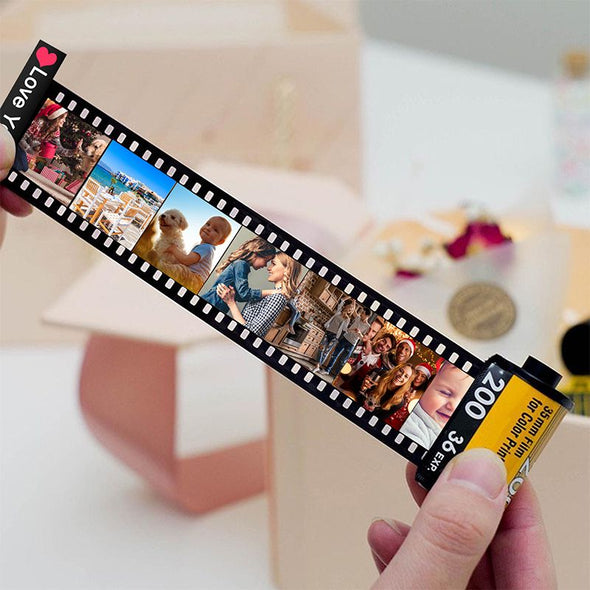 Photo Camera Roll Keychain, Customized Keychain with Photos, Personalized Picture Keychain for Valentine's Day,Mothers Day