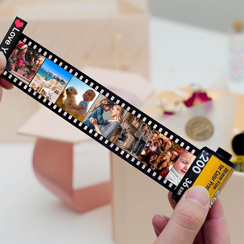 Photo Camera Roll Keychain, Customized Keychain with Photos, Personali ...