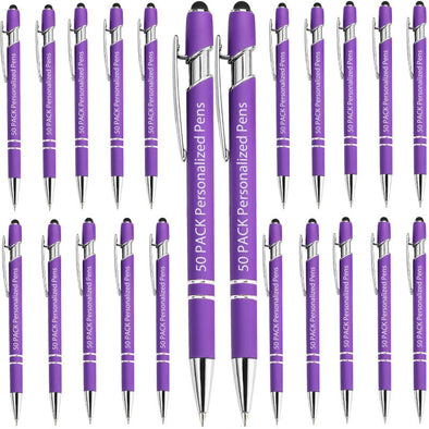 Personalized Pens Bulk with Stylus Tip,Custom Engraving Ballpoint Pens,Black Ink