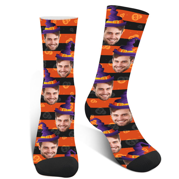 Personalized Photo Halloween Horror Face Socks - amlion