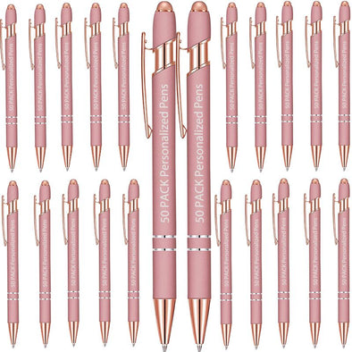 Personalized Pens in Bulk, Custom Pens with Stylus Tips Engraved Name Ballpoint Pen Gift for Men Women