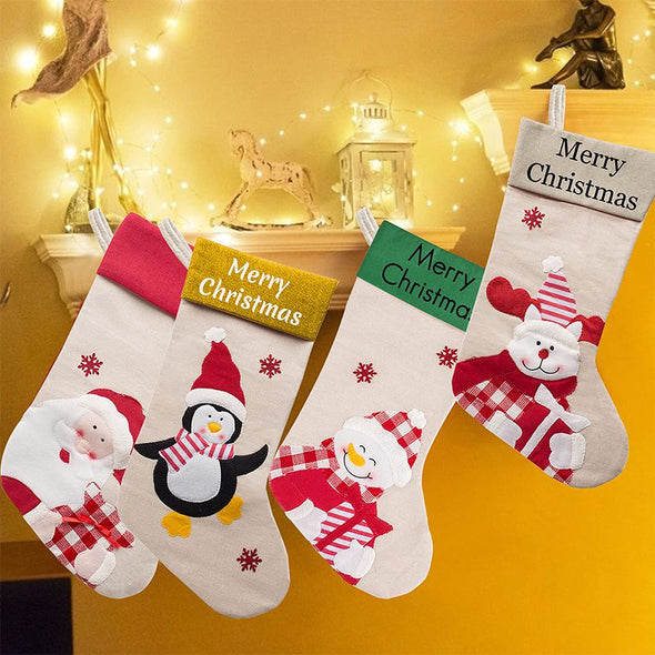 Personalized Christmas Stockings set of 2,3,4,5,6, Custom Christmas Stockings with Name for Family Friend