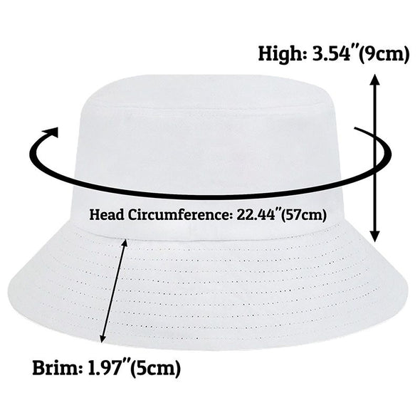 Design Bucket Hat, Custom Bucket Hat for Women Men, Custom Fisherman Cap-Black