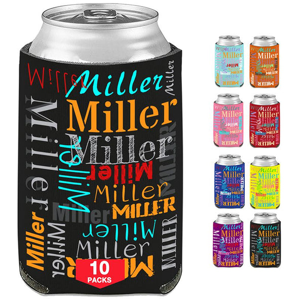 Custom Can Cooler Sleeves Bulk, Personalized Beer Sleeves with Name