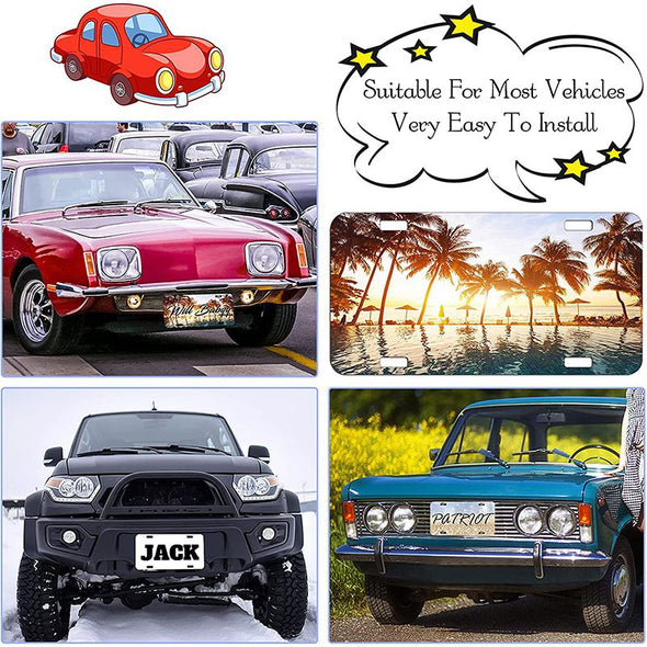 Custom License Plate for Car/Motorcycle, Personalized Aluminum Metal License Plates with Photo/Text