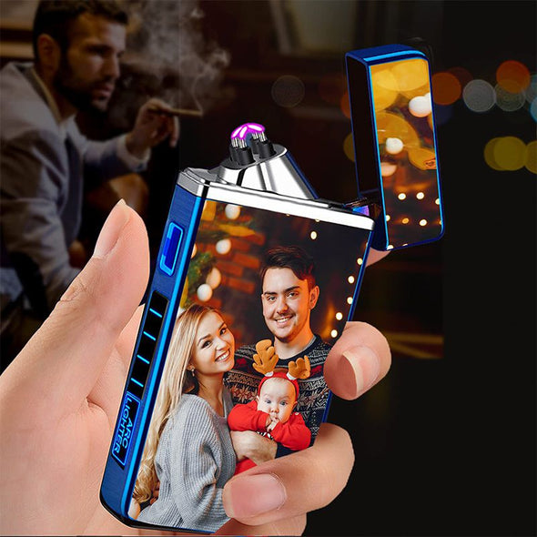 Personalized Photo Print Lighter, Custom Picture Electric Lighter Rechargeable for Men, Dad, Boyfriend