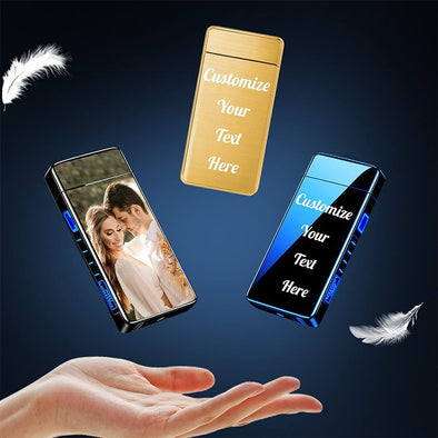 Custom Lighters with Pictures, Personalized Photo Electric Lighter Rechargeable for Men, Dad, Boyfriend