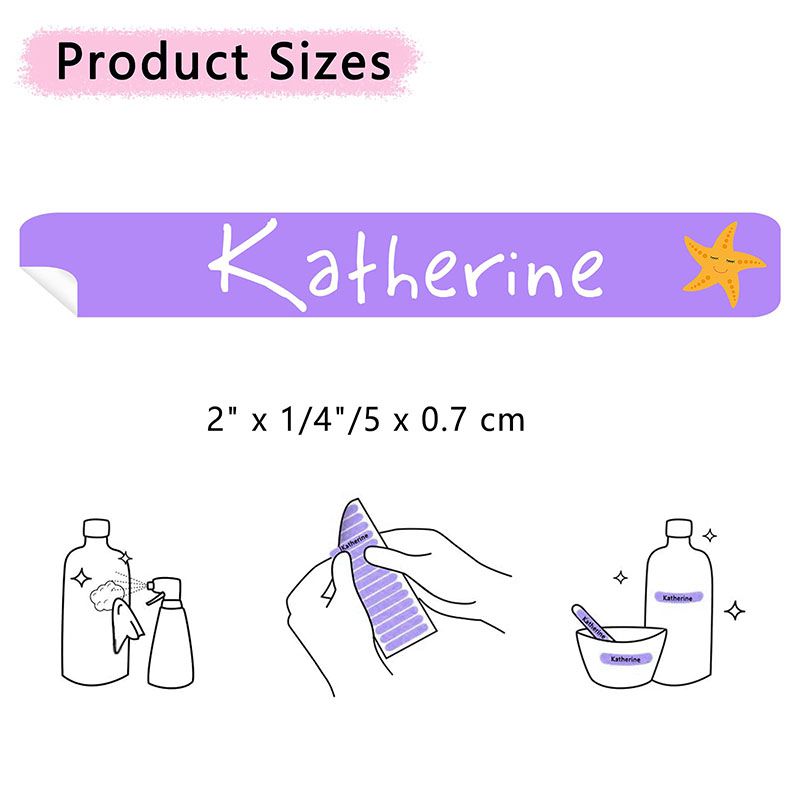 100PCS Personalized Labels for Kids Waterproof, Custom Name Stickers L ...