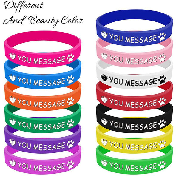Personalized Silicone Wristbands, Custom Bulk Rubber Bracelets