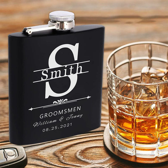 Personalized Engraved Flask for Men, Custom Stainless Steel Flasks Gifts for Him