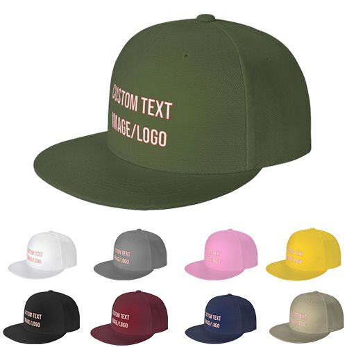 Custom Snapback Hat with Text/Image/Logo, Custom Baseball Hats for Men, Women