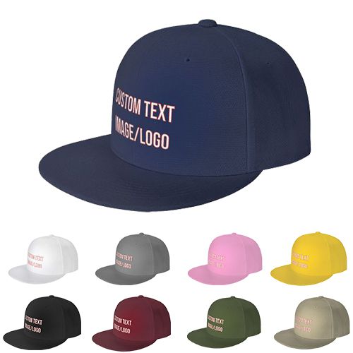Custom Snapback Hat with Text/Image/Logo, Custom Baseball Hats for Men, Women