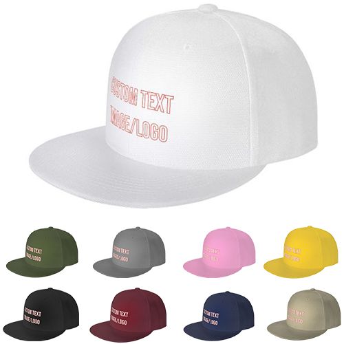 Custom Baseball Hats for Men, Women, Custom Snapback Hat with Text/Image/Logo