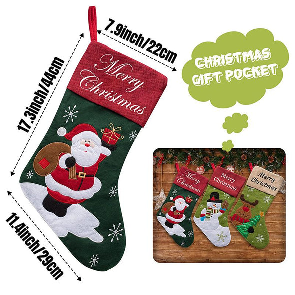 Personalized Christmas Stockings Set of 1,2,3,4,5,6, Custom Christmas Hanging Stockings with Family Kids Names