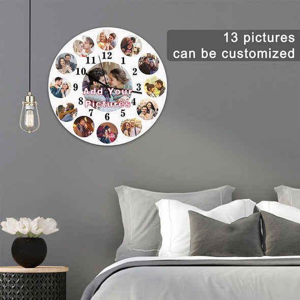 Personalized Clock with Picture, Customized Photo Clock Gift for Valentine's Day, Mother's Day