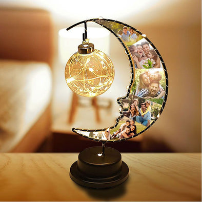 Custom Photo Moon Lamp, Personalized Moon Light with Pictures, Customized Night Light Lamp